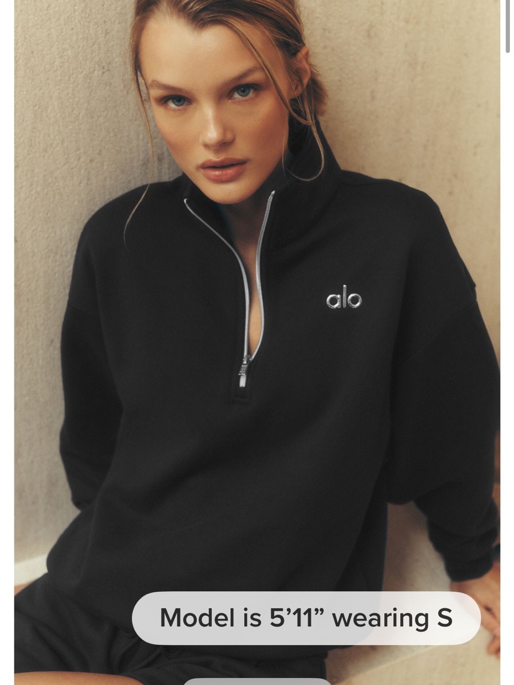 ALO accolade 1/4 zip pullover.  NWT